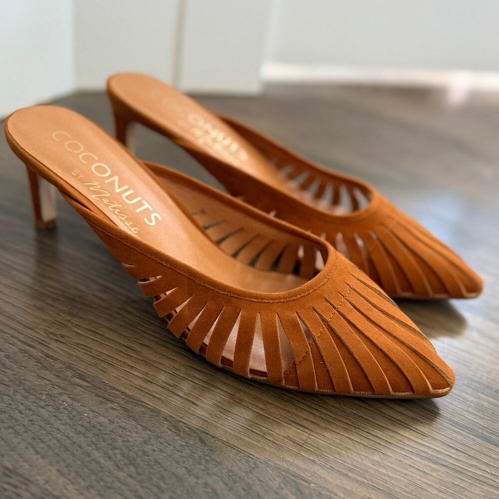 cutout pointed flat with a small heel